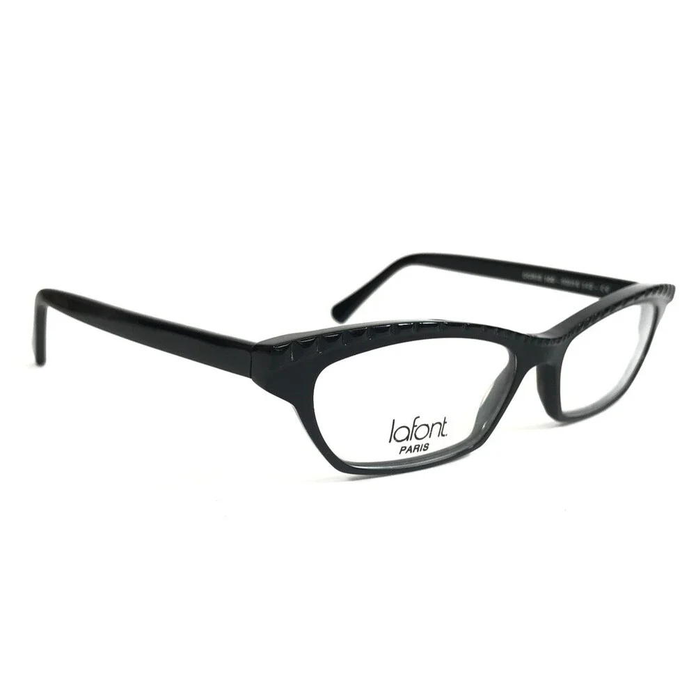 Jean Lafont Eyeglasses Frames DORIS 100 Black Cat Eye Full Rim 52-15-142